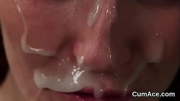 สด Peculiar beauty gets cumshot on her face swallowing all the jizm ไดรฟ์ Tube