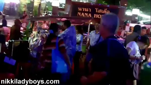 Fresh Walking street with Ladyboys working in Nana Plaza Bangkok drive Tube