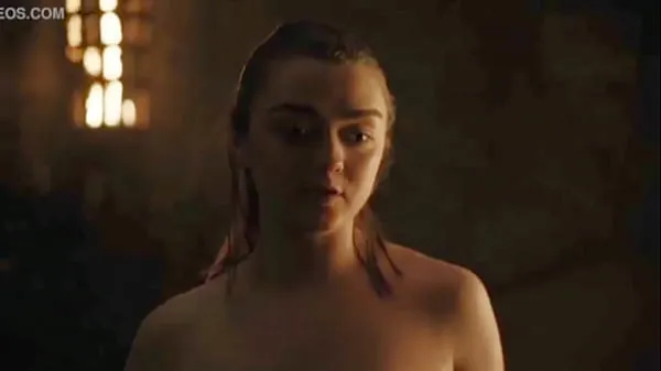 Čerstvá trubica pohonu Maisie Williams/Arya Stark Hot Scene-Game Of Thrones