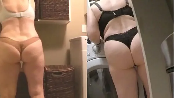 Fresh Granny's ass looks good in a thong drive Tube