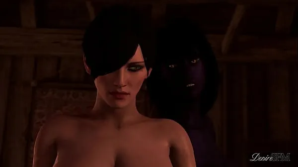 Tubo de unidad The Witcher Futanari - Transexual con una enorme polla follando con Ciri nuevo