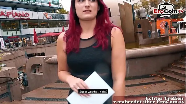 Fresh German Redhead student teen sexdate casting in Berlin public pick up EroCom Date Story drive Tube