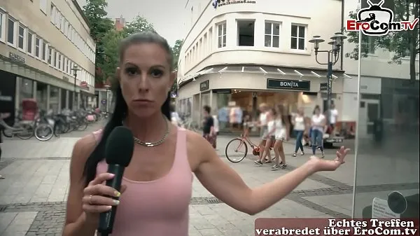 Friss German milf pick up guy at street casting for fuck meghajtócső