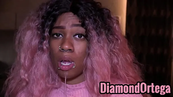 Nuovo intenso bavaglio bagnato in cute rosa top Diamond Ortega assolo pov ebano nero giocattoli orali giocattolo pompino deep slob sciatto bagnato non nudotubo di guida