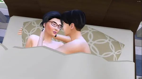 Świeża Asian step Brother Sneaks Into His Bed After Masturbating In Front Of The Computer - Asian Family rura napędowa