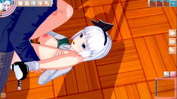 Frisches Eroge Koikatsu! ] Touhou Youmu Konpaku reibt ihre Brüste H! 3DCG Anime-Video mit großen Brüsten (Touhou-Projekt) [Hentai-SpielDrive Tube