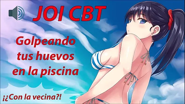 أنبوب محرك JOI HENTAI CBT in the pool whipping your balls on the sly جديد