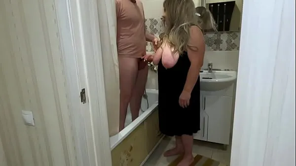 Fresh Mature MILF jerked off his cock in the bathroom and engaged in anal sex drive Tube