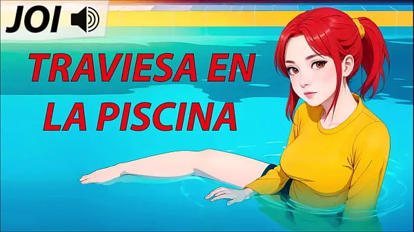 أنبوب محرك JOI hentai, traviesa en la piscina. Voz española جديد